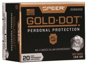 Speer Gold Dot 23960GD 357 Magnum 158gr Hollow Point 20/Box