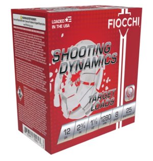 Fiocchi 12SDHV8 12ga 2-3/4" 1-1/8oz #8 Target Loads 1280FPS 250 Rounds