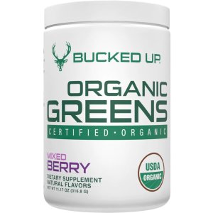 Bucked Up Organic Greens Mixed Berry 30-Serving Tub Powder