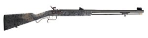 Traditions R3960537WP Shedhorn 50 Caliber 1 Tungsten Cerakote Fluted Chromoly Tapered Barrel Double Set Trigger System Musket Cap Ignition DESERT WEB | PEEP SIGHT
