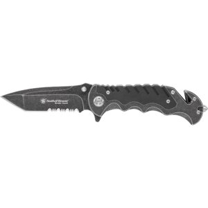 Smith & Wesson BG10S 3.5In Combo Blade Stainless Handle