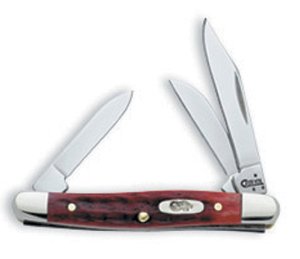 Case Cutlery Peanut 2BLD Red Bone Folding Knife 2 7/8" 00781