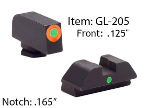 AmeriGlo GL205 i-Dot Night Sight Set Glock 42/43/43X/48 Tritium Green