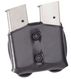 Galco CDM22B Double Mag Carrier Black Leather Belt Loop 1.5-1.75"