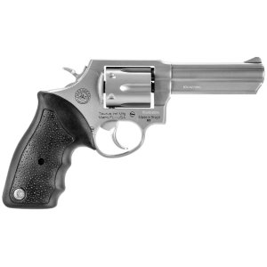 Taurus 65 Medium Frame Revolver, .357 Mag/.38 Spl +P, 6-Round, 4-Inch Barrel, Stainless Steel, Rubber Grip, DA/SA, Fixed Sights
