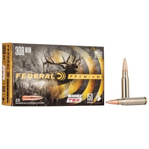 Federal P308V Premium 308 Win 150 gr Barnes TSX Bullet 20 Per Box/ 10 Cs