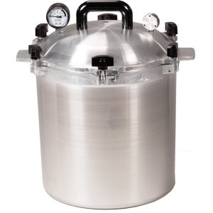 All American 925 Pressure Cooker 25 Qt, Metal-to-Metal Seal, 5-15 PSI