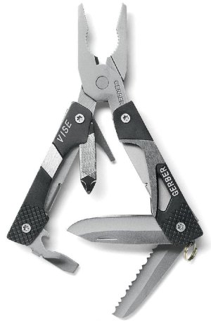 GERBER Vise Pocket Tool Black 0.5in Blade 1.5in Handle 4in Overall