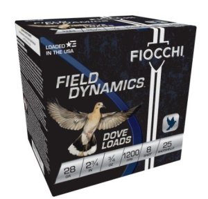 Fiocchi 28GT8 Field Dynamics 28 Gauge 2.75In 3/4oz #8 25Rd