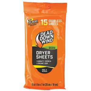 Dead Down Wind 11913 Dryer Sheets Cover Scent Natural Woods Sheet 15 Per
