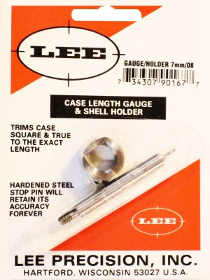 Lee Reloading Case Length Gauge & Shell Holder 7MM