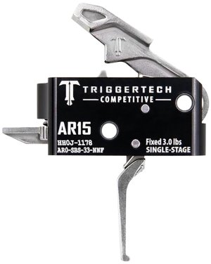 TriggerTech AR-15 Competitive Flat Single Stage 3lb Trigger AR0-SBS-33-NNF