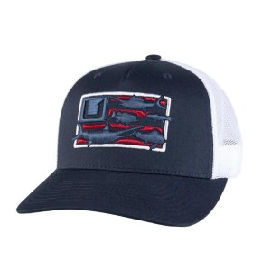 Huk Trophy Flag Trucker Hat Naval Academy H3000470-413-1