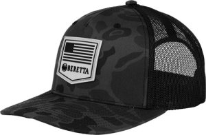 Beretta BC048T1675085Q Trucker Cap R112 Rubber Patch Black Duck Camo