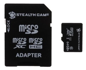 Stealth Cam STC64MICSD 64GB Micro SD Memory Card Class 10 Black