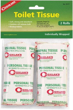 Coghlan's Toilet Tissue 9177 Biodegradable 2-Pack 150 Sheets RV Safe