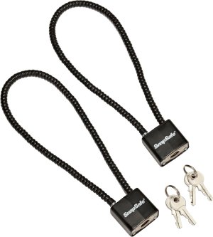 SnapSafe Cable Padlock Black 2-Pack - Lock Box Model 75281