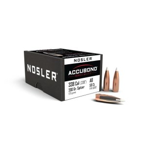 Nosler 56382 AccuBond Bullets .338 Cal 200gr SBT-ACB 50ct