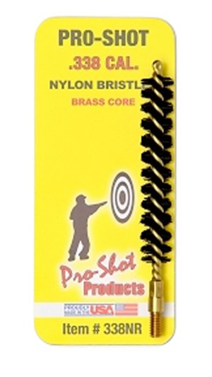 Pro-Shot Nylon Rifle Bore Brush with Brass Core .338 cal