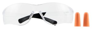PYRAMEX Ztek Clear Safety Glasses w/DP1000 Disposable Earplugs (PYS2510SDP)