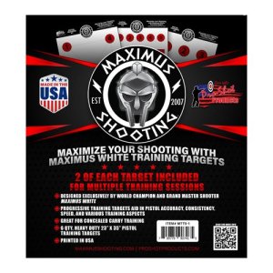 ProShot MAXIMUS WHITE PISTOL TRAINING TARGET SET MTTS-1