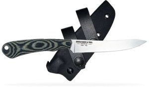 Shield Sights SKT-NIMROD-SW-ODBLK 4.38 In Fixed Blade Stonewashed Micarta