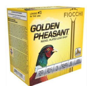 Fiocchi 20GP6 Golden Pheasant 20 Gauge 2.75 In 1oz 6Shot 25Box