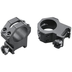 Weaver Mounts 48362 Skeleton Rings Scope Ring Set Black Anodized Aluminum 1" Tube Extra High Four Hole
