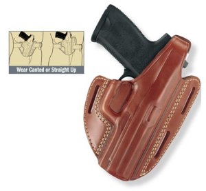 Gould & Goodrich Three Slot Pancake Holster Premium Leather