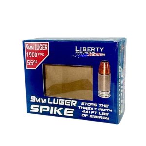 Liberty Spike LA-SPI9MM-55-2000 9mm Luger 55gr 20/Bx