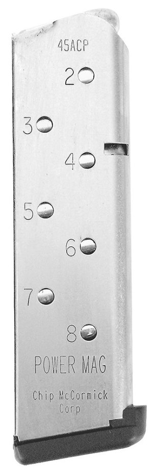Chip McCormick 1911 PM 45AP 8-Round Magazine - Stainless Steel