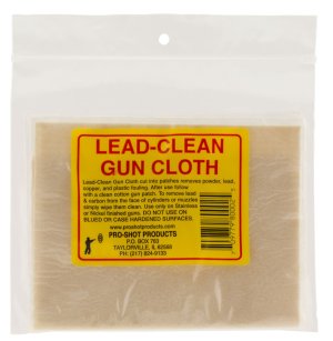 Pro-Shot LCC Lead Clean Gun Cloth, 8.75" Cotton Patch for Removing Fouling