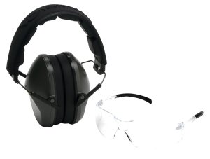 Pyramex Safety VGCOMBO310 Eye & Ear Protection NRR 24dB Olive Drab Green