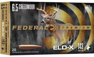Federal P65CRDELDX1 6.5 PRC 143gr ELD-X Rifle Ammo 20 Rounds