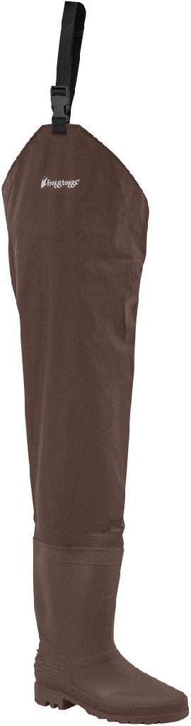 Frogg TOGGS 2RN311-304-110 PVC Lug Sole Hip Wader Brown Size 11