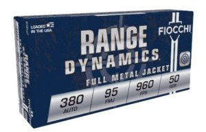 Fiocchi .380 Auto/ACP 95gr FMJ Ammo 50 Rounds
