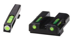 Hi-Viz GLN329 LiteWave H3 Glock Sight Set Green Tritium Fiber Optic