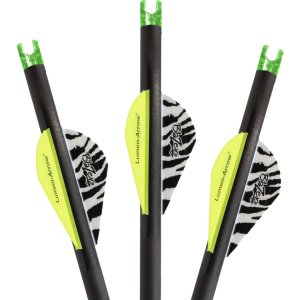 Lumenok BCAP3G 20 In Carbon Crossbow Bolts Green Nocks 3 Pack Blazer Vanes