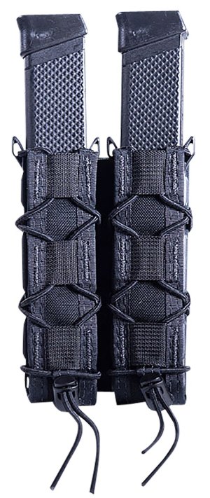 HSGI 11EX02BK Double Extended Mag Pouch Black Nylon MOLLE