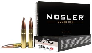 Nosler Match Grade 51275 300 Blackout 220 gr Hollow Point Boat Tail 20 Rds
