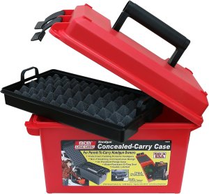 MTM Case-Gard Concealed Carry Case for Handguns Red HCC30