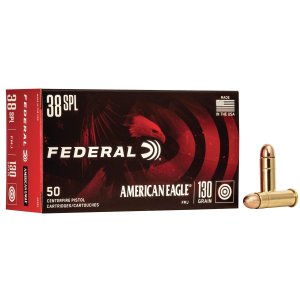 Federal Premium AE38K 38 Special 130 Grain Full Metal Jacket 50 Rounds