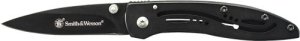 S&W Knife Black Blade 3" Blade - Stainless Steel Handle