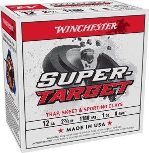 Winchester Super Target 12 Ga 2.75" #8 Lead 1 oz 1180fps