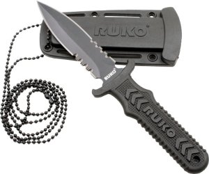 RUKO FIXED 3" NECK/BOOT KNIFE NYLON HANDLE