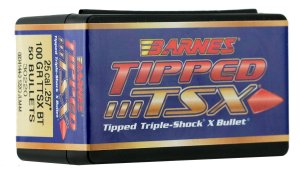 Barnes Tipped TSX .25 Caliber 100 Grain Bullets 50 Count