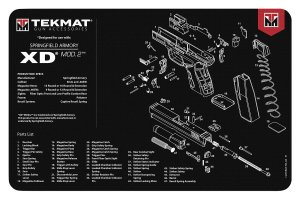 TekMat 11x17 Gun Cleaning Mat Springfield Armory XD Mod.2