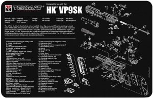 TekMat Pistol Mat For Heckler & Koch VP9SK 11"x17"  - Cleaning Mat