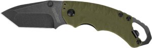 KERSHAW Shuffle II 8750OTOLBWX Plain Edge Manual Open Olive/Blackwash
