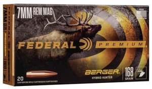 Federal Premium Berger Hybrid Hunter 7mm Rem Mag 168gr 20 Rounds